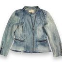 Rebecca Taylor  Denim Moto Jacket Women's 2 Photo 0