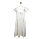 Bardot NWT  Sigma Linen Bustier Ruffle Sleeve Off the Shoulder Midi Dress US 10 Photo 4