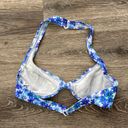 Vintage 90s Y2k swimsuit bikini top floral daisy blue Small 34 B Photo 5