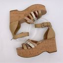 Frye  Leather/Cork Wedge Sandals Color Tan/ Brown SZ 6. NWOT Photo 7