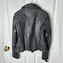 All Saints Black Long Sleeve Quilted Cargo Distressed Leather Biker Jacket 2 Photo 11