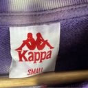 Kappa  Authentic Galz Cropped Sweatshirt Size Small Cream Brandy Violet Photo 6