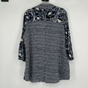 Habitat  Palm Beach Floral Swing Tunic Navy Blue Pockets Lagenlook Size L Photo 7