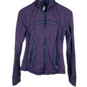 Lululemon  Define Jacket Womens 6 Black Swan Mini Check Plum Soft Knit Photo 0