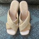 Beach By Matisse Bondi Womens Crisscross Woven Raffia Wedge Sandals Tan 9 NWOT Photo 6