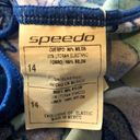 Speedo  Vintage 1990s Y2K One Piece Swimsuit Blue Floral 14 Photo 14