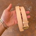 J.Crew Italian leather tan belt sz xs Photo 3