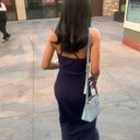 Windsor Navy Blue Slit Dress Photo 10