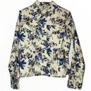 Stetson  Button Down pearl snap tropical print floral indigo blue New NWT small Photo 0