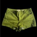 Nicki Minaj Nicky Minaj Mid-Rise Denim Green Short Shorts Size 13/14 Photo 4