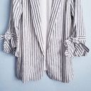 Anthropologie Versona Linen Blend Striped Casual Bellsleeve Blazer Photo 1