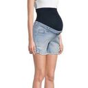 Time & Tru NWT  Women's Maternity Destructed Denim Shorts size: L (12-14) Photo 0