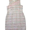 J.Crew NWT  Sheath in Ivory Rainbow Multi Tweed Sleeveless Fringe Dress 18 Photo 0