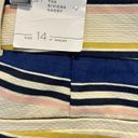The Loft NWT Riviera Shorts Cotton Blue Pink Stripes Nautical 4” Inseam Women’s 14 Photo 4