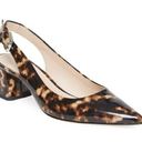 Kate Spade  Mika Tortoise Patent Leather Slingback Low Heel Brown Caramel Size 6 Photo 0