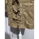 Tory Burch  Ruffle Utility Tan Hooded Trench Coat Photo 3