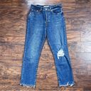 Levi's Levi’s • Wedgie Straight jeans distressed medium wash frayed hem ripped knee Photo 2