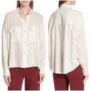 Vince  Utility Shirt Pockets Button Up Cream White NWT $285 XS Photo 1