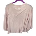 Velvet By Graham & Spencer Womens Balloon Sleeve Top Blouse 100% Cotton Pink XS Photo 1