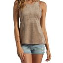 BCBGMAXAZRIA  Revolve Top Faux Suede Sleeveless Tank Tan Women’s Size Small Photo 9