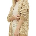 Current/Elliott Current Elliott The Oversized Cardigan Camel Cream Abstract Sweater - Women's XS Photo 1