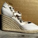 Reformation  Camilla Lace Up Wedge Espadrille Sandals Closed Toe Casual Cream 7M Photo 1