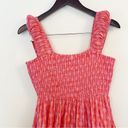 Free People  Sweet Annie Mini Dress in Pink Combo Size Small Smocked Bodice Photo 8