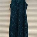 Kensie Teal velvet  dress with gold accent Photo 0