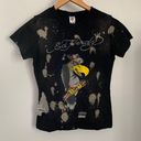 Ed Hardy Medium NEW Vulture Parrot Baby Tee Black Grey Splattered Deadstock Photo 0