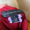 Jones New York 90s Y2K Red Silk Midi Dress Cowl Neck Asymmetrical Formal Wedding Photo 6