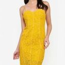 Bardot  Corset Lace Midi Dress Mustard Yellow Size 8 Medium Photo 10