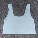 SET active Box Cut Bra Size XS Grey Blue Color Light Support Workout Sports Bra Photo 1