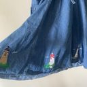 Krass&co Vintage 90s UM &  Nautical Lighthouse Embroidered Denim Mini Dress Photo 9