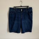 Lane Bryant  5 Pocket Design Bermuda Jean Shorts With Elastic Waist Band Photo 1