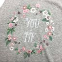 Mango MNG Grey/Floral Boho “You and Me" Graphic Tank Top Photo 6