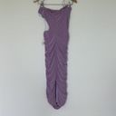 Blanc NWT  Clothing Strappy Cutout Bodycon Ruched MIDI Dress Size Small Lavender Photo 4