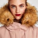 ZARA Women Short Coat With Textured Hood Pink Size M NWT Photo 11