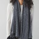 Lululemon , Vinyasa Scarf Coco Pique Black White Customizable Snap Knit Wrap Photo 2