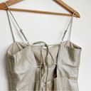 J.Crew  Collection Double Tie-back Metallic Linen Blend Midi Dress size 12 Photo 8