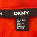 DKNY NWT Vintage Y2K  Iridescent Orange Silk High Neck Sheer Sleeveless Blouse 4 Photo 4