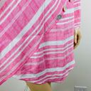 Habitat  Pretty Artsy Opposing Stripes Asymmetric Button Accented Tunic Top XL Photo 5