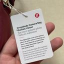 Lululemon Camera Crossbody Bag 2L Quilted Velour- Wine Berry/Gold Photo 3