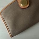 Dooney & Bourke NWT Vintage  clasp bifold canvas brown wallet with leather trim Photo 3