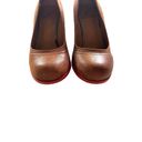 Lucky Brand  Block Heel Leather Pumps Brown Size 8M Minimalist Casual Cottage Photo 2