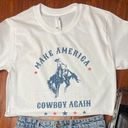 Make America Cowboy Again Crop Top White Size M Photo 0