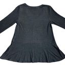 Modcloth 3/4 sleeve jersey knit peplum top black size medium Photo 1