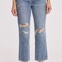 Pistola  Charlie Exposed Button Fly Destructed High Rise Straight Leg Jeans Photo 0