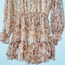 FATE. NWT Printed Highneck Long Sleeve Smocked Pullover Blouson Mini Dress Photo 5