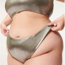 Good American NWT  Better Bikini Bottom 2X Reversible Swimwear Beach Stormy Foil Photo 0