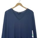 Karen Kane NWT  Long Sleeve Tiered Dress Navy Blue V Neck Women’s Size Large NEW Photo 4